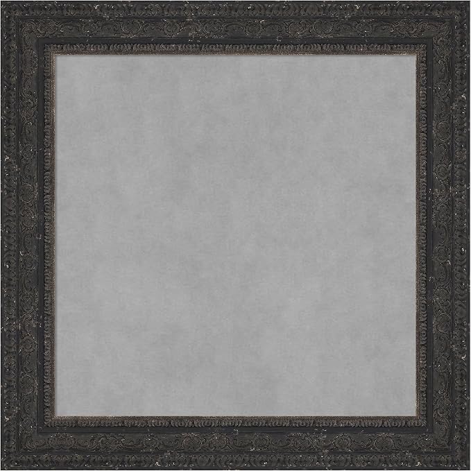 Amanti Art Black Framed Magnetic Board 25x25 Medium Vision Board by AmantiArt