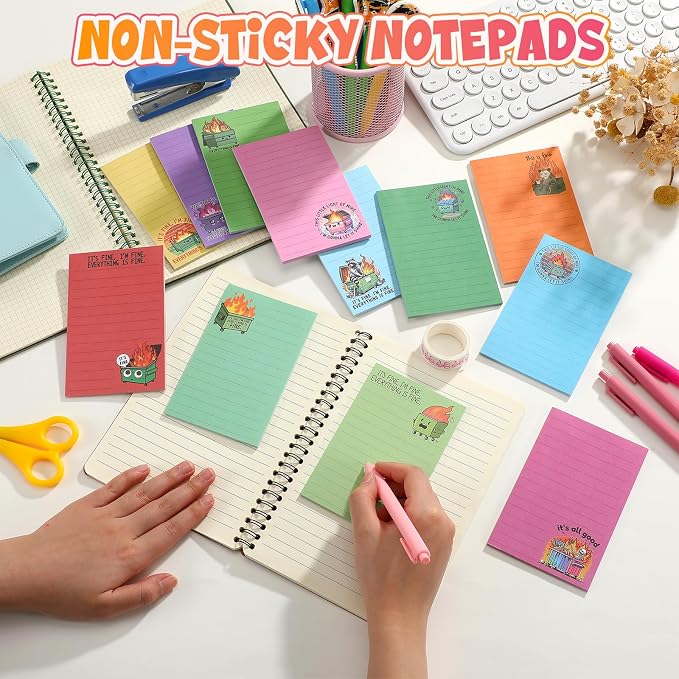 12 Pack Funny Notepads, 5x3 Inches Sarcastic Note Pads Memo Fun Office Gifts - Image 6