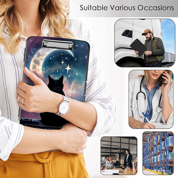 Clipboard with Storage, Office Supplies Nursing Clipboards Folder with Pen - Image 4