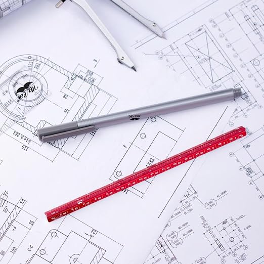 Mr. Pen- 6 Inch Pocket Size Ruler, 2 Pack, Small Architectural Scale | Compact - Image 8
