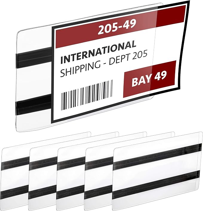 Pack of 25 - Pallet Rack Sign Holder by GlossyEnd