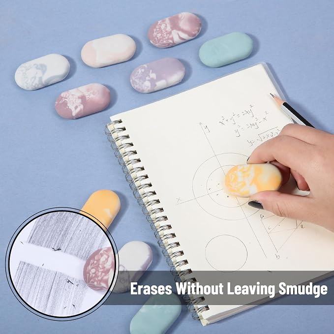 Mr. Pen- Marble Pencil Erasers, 12 Pack, Art Sketching, Clean Smudge-Free - Image 5