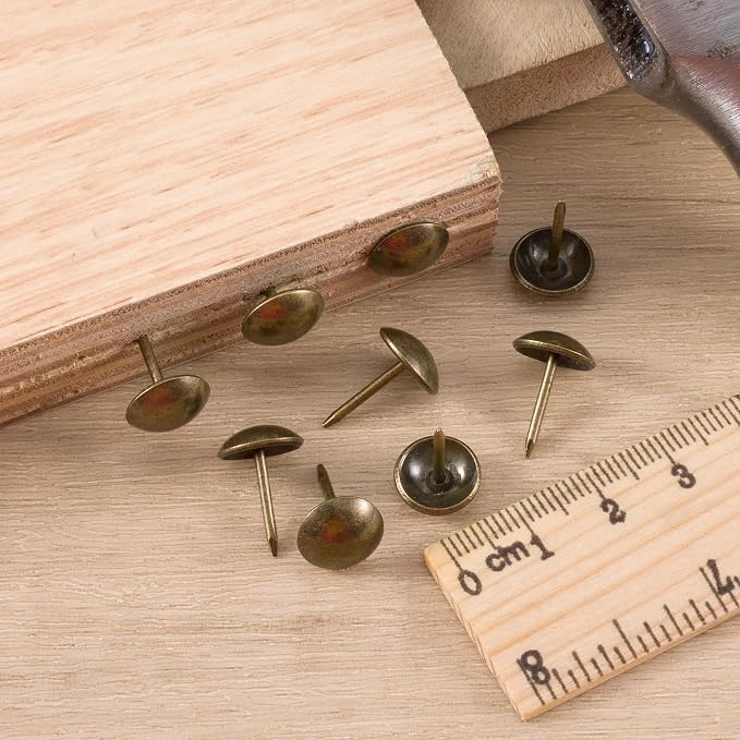 100pcs Metal Thumb Tacks, Heavy Duty Round Head Push Pins, Vintage Upholstery - Image 6