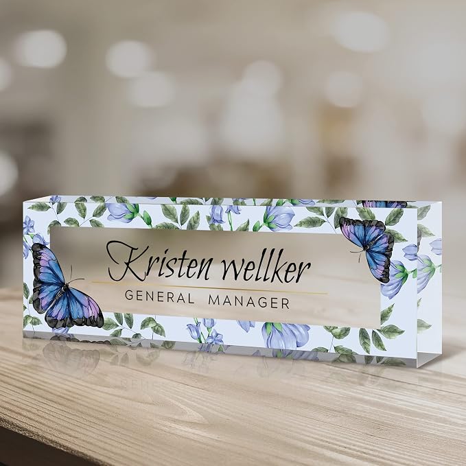 Personalized Office Name Plate for Desk, Custom Employee Appreciation Gifts - Image 6