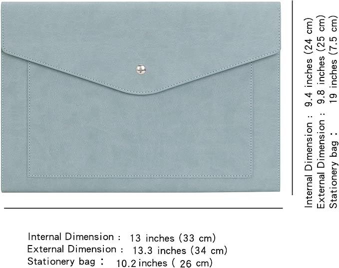 Wason Expanding A4 Document File PU Leather Envelope Case Holder-Large Size - Image 4