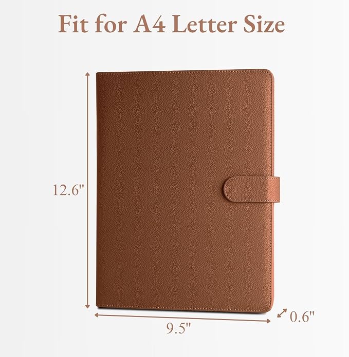 Mymazn Padfolio, Portfolio Folder, Legal Pad Holder, Resume Folder | Faux - Image 3