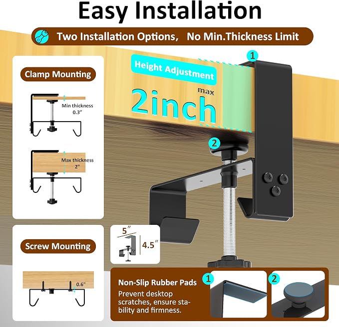 48" Gaming Under Desk Cable Management Tray, Large Anti-Sag Wire Hider - Image 3