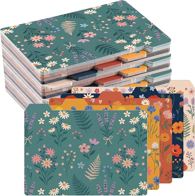 Harloon 50 Pack 4 x 6 Inch Index Card Dividers by Muasung