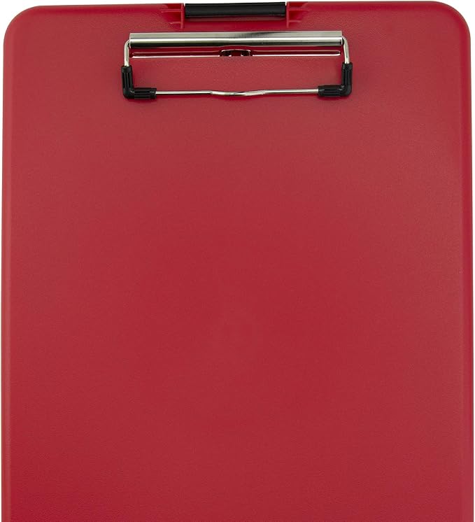 Saunders SlimMate Plastic Storage Clipboard Letter Size Red, Assembled in USA - Image 4