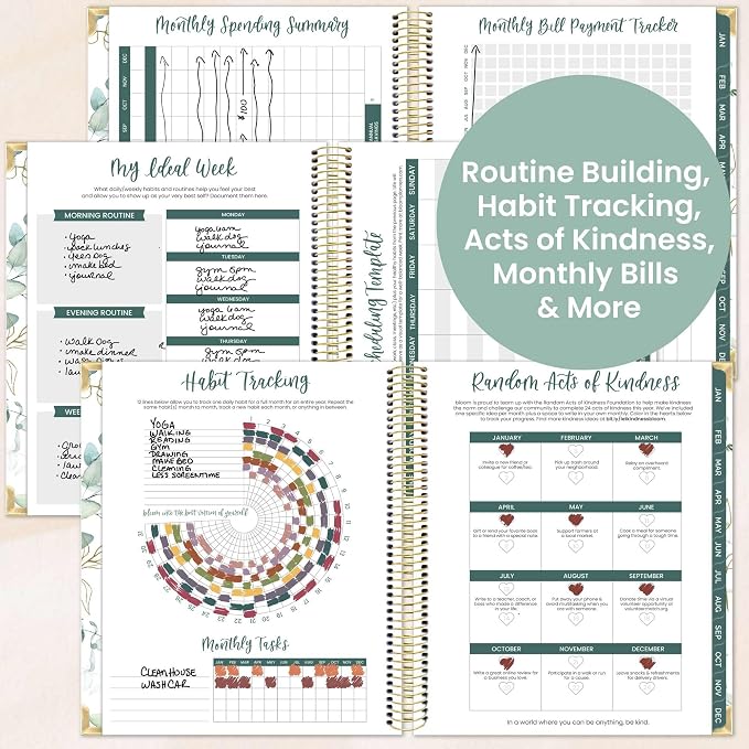 bloom daily planners 2026 Hardcover Calendar Year Goal & Vision Planner - Image 6