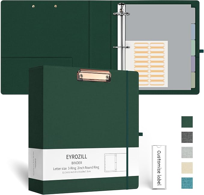 EYROZILL 3 Ring Binder 2 Inch, Binder by EYROZILL