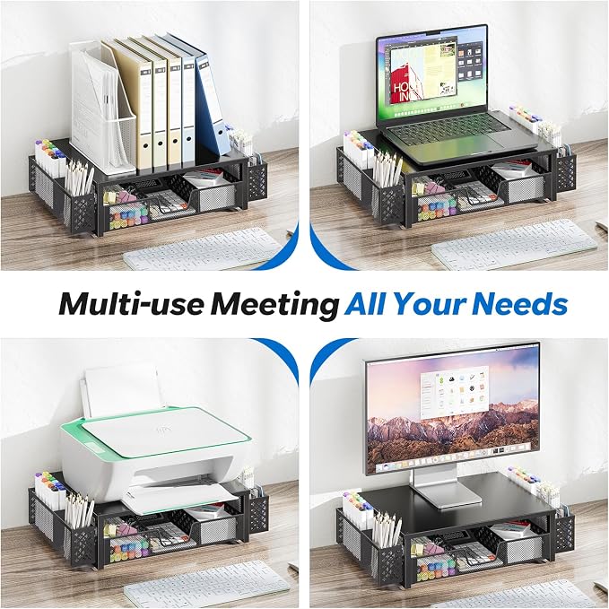 Simple Trending Desk Organizer and Accessories, 2-Tier Computer Monitor Stand - Image 7
