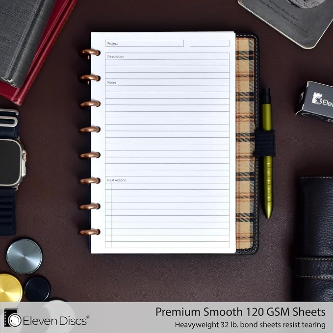 Eleven Discs Discbound Paper, Junior Size Project Planning Sheets - Image 2
