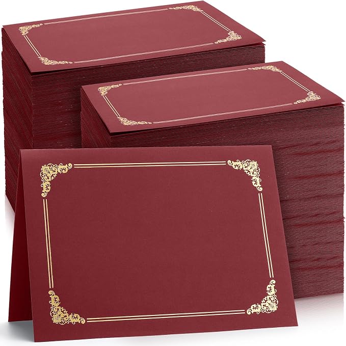 Fainne 200 Pcs 8.5 x 11 Certificate Holders Diploma Holders Document Covers by Fainne