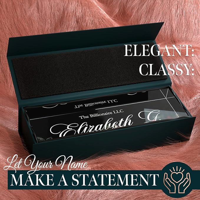 Desk Name Plate Personalized, Custom Name Plates, 2½/x8 Inches, Thick - Image 2