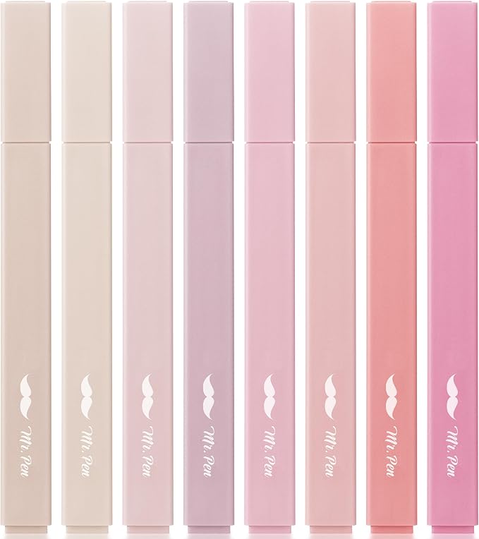 Mr. Pen- Aesthetic Highlighters No Bleed, 8 Pack, Cute Highlighters Assorted by MrPen