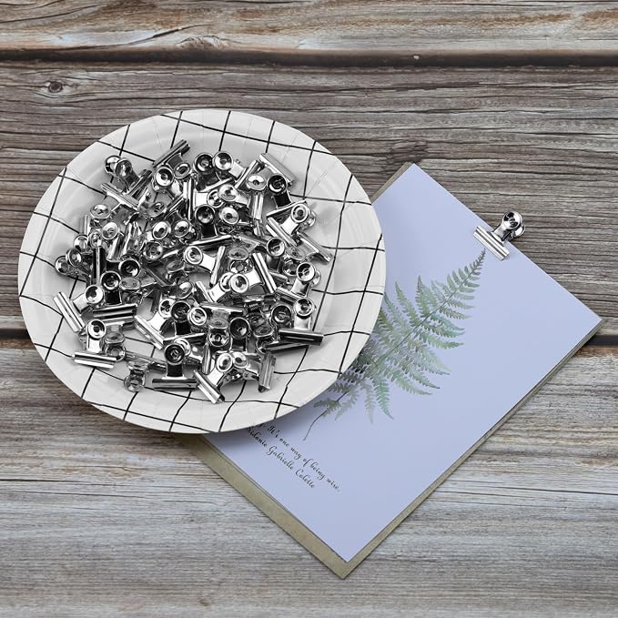 50 Pcs Silver Metal Hinge Clips Small Bulldog Clips Hinge Binder Clips Mini - Image 5