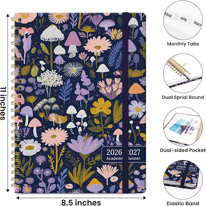 Planner 2026-2027, Hardcover Monthly and Weekly Academic Planner July 2026 - Image 4