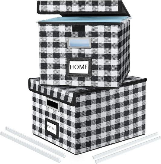 Decorative Collapsible File Storage Organizer Boxes by Huolewa