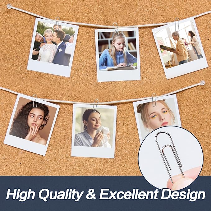 Deli Jumbo Paper Clips Smooth, 300 Large Paper Clips, 3 Boxes of 100 Each - Image 4