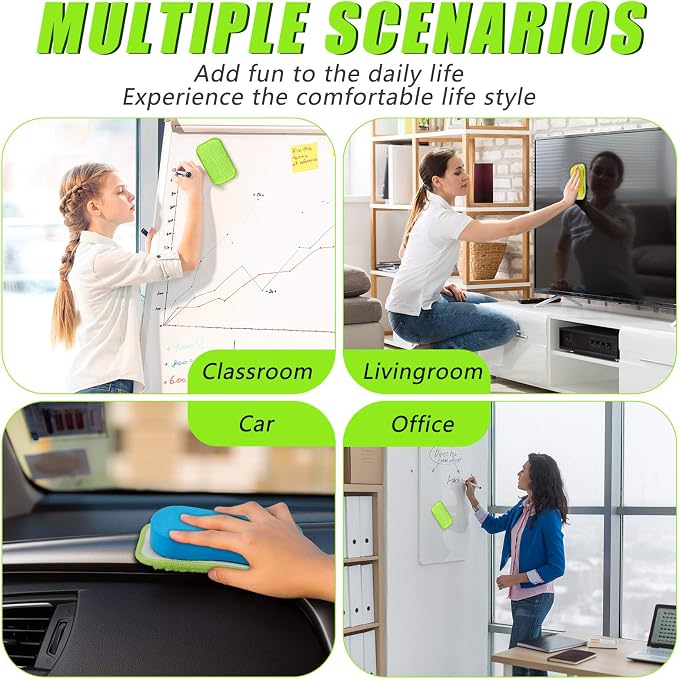 Zonon 3 Pcs Pcs Chalk Eraser Bulk Chalk Board Chalkboard Erasers Dust Free - Image 6