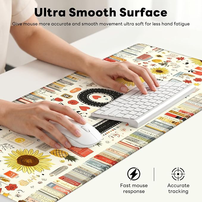 Desk Mat, Big Desk Pad, 31.5x11.8 Inches Extended Big Gaming Mouse Pad - Image 5