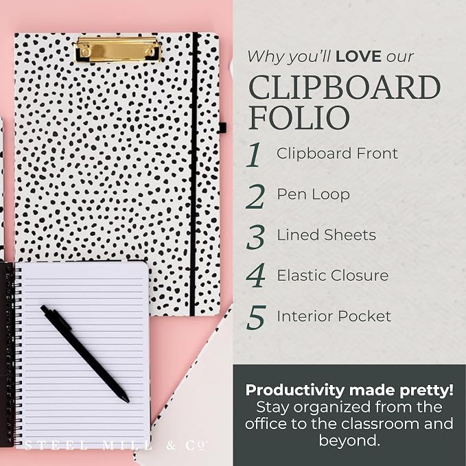 Steel Mill & Co. Cute Clipboard Folio - Image 4