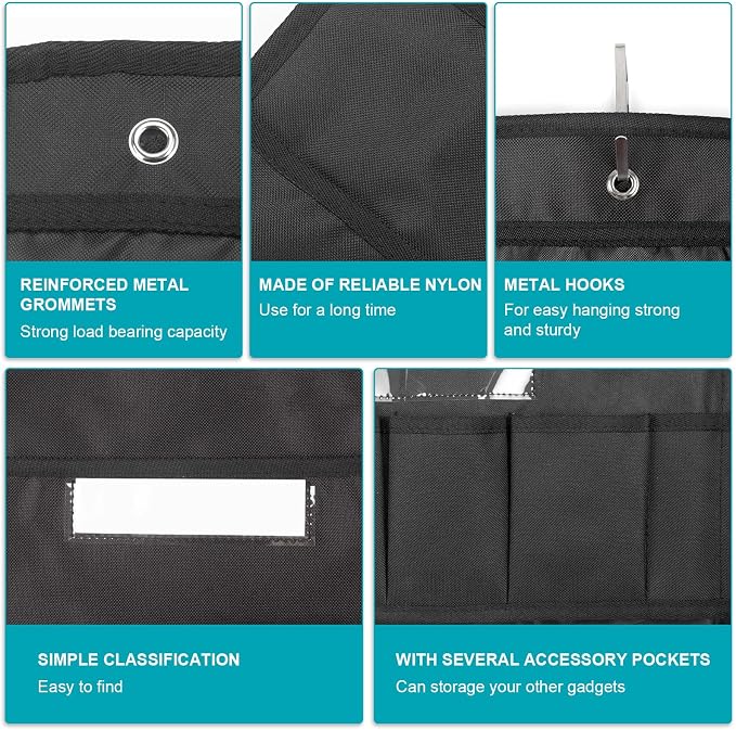 KIKIGOAL 20 Pockets Hanging Wall File Organizer, Heavy Duty Storage Pocket Chart - Image 4