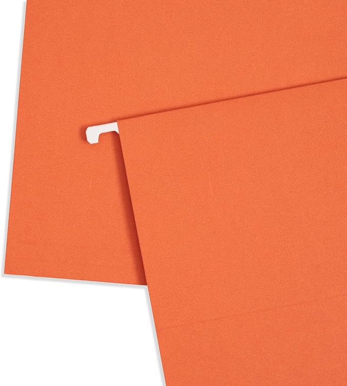 25 Blue Summit Supplies Legal Size Hanging Orange File Folders - Image 7