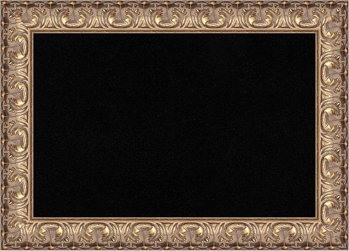 Amanti Art Black Cork Board for Wall, 15x21 Vision Board with Gold Wood Frame, Small Corkboard Office Decor for Home Organization, Traditional Corkboard Pinboard to Display Items for Home-DeskLoop Office