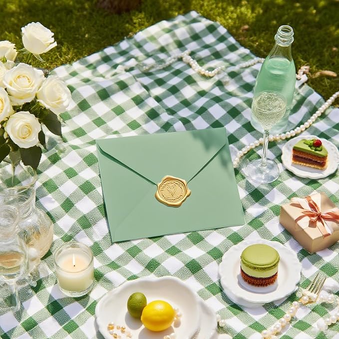 200 PCS Sage Green Colorful A7 Envelopes - Image 9