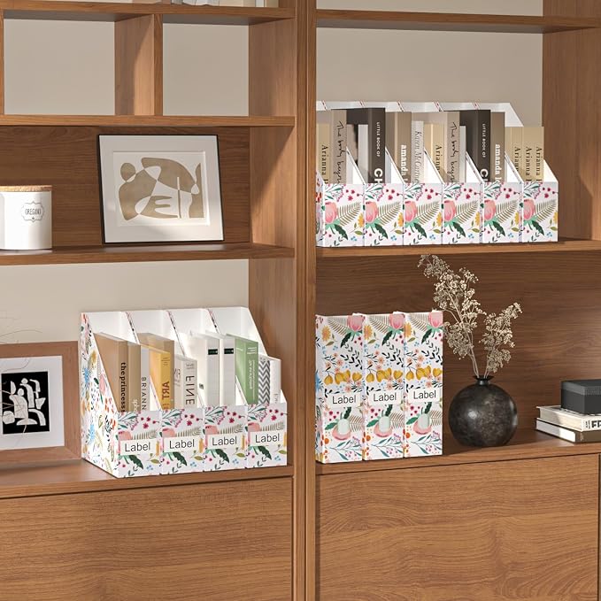 EXYGLO 12 Pack Magazine File Holder, Cardboard Magazine Rack - Image 7