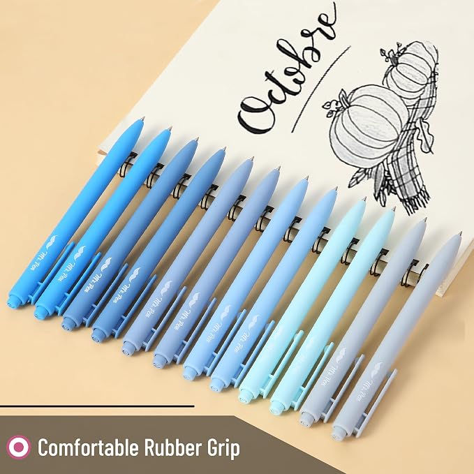 Mr. Pen- Retractable Gel Pens, 12 Pack, Sky Blue Barrel | Fine Point 0.5mm - Image 4