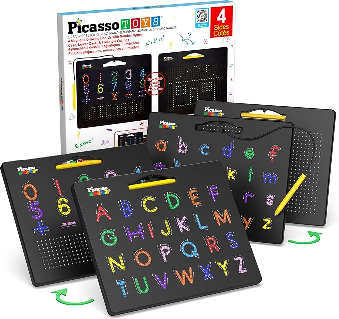 PicassoTiles 4-in-1 Magnetic Drawing Board by PicassoTiles