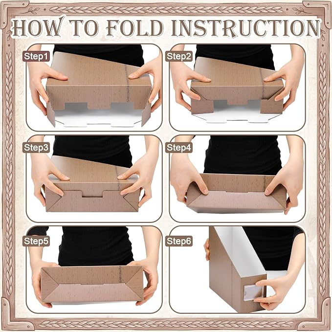 AmazingSpark Set of 4 Highland Cattle Magazine Holder Decorative Foldable - Image 3