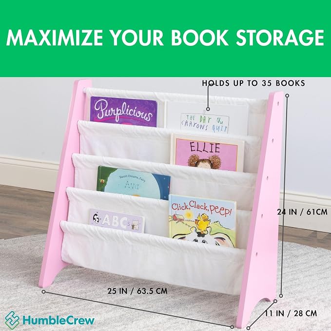Humble Crew Kids Bookshelf, 4-Tier Front-Facing Book Display Organizer - Image 3