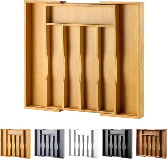 oridom Expandable Bamboo Kitchen Drawer Organizer by oridom