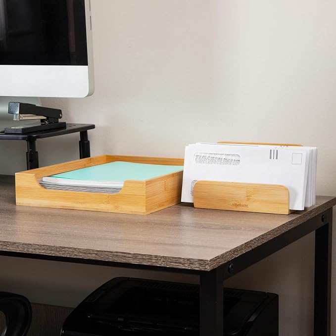 Mind Reader 3-Tier Mail Sorter, Desktop Organizer, Mail Organizer, 6.75"L x 4"W - Image 2