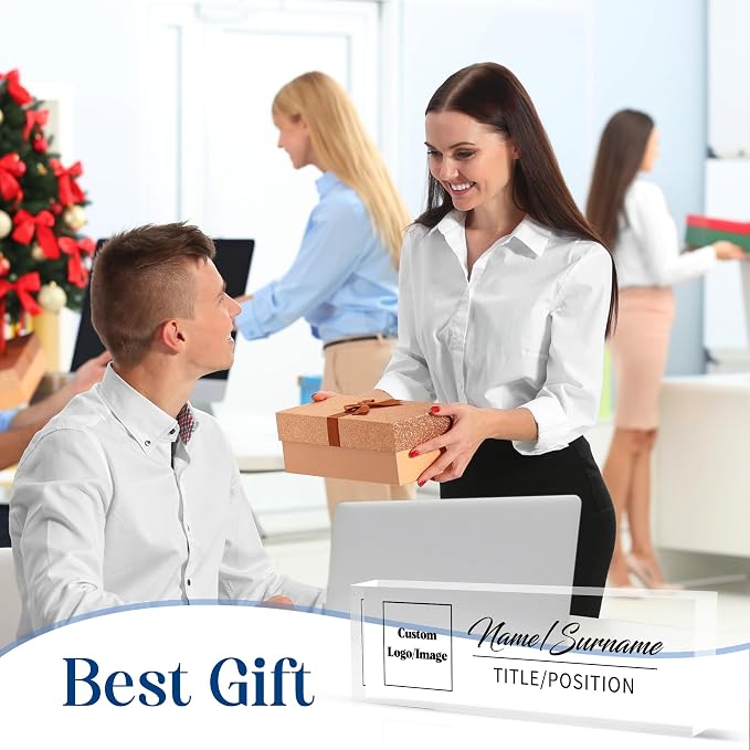 Personalized Office Name Plate, Custom Logo/Photo, Name Plate - Image 7