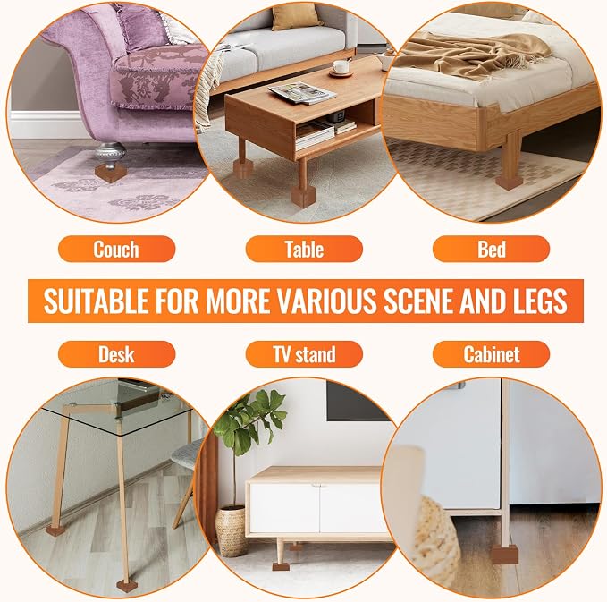 shouwuhho Furniture Risers, 4 Pack Bed Risers - Image 6