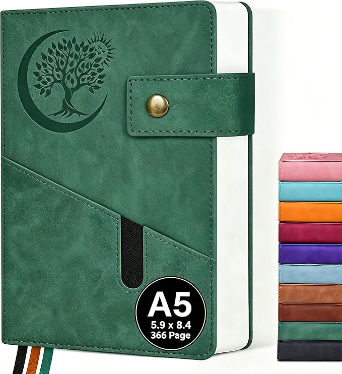 PAIBAS A5 Journal Notebook College Ruled 366 Pages Leather Journal by PAIBAS