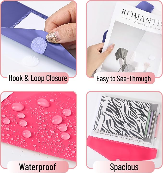 Mr. Pen- Clear Plastic Envelopes File Folders, 10 Pack, Letter Size | Colorful - Image 3