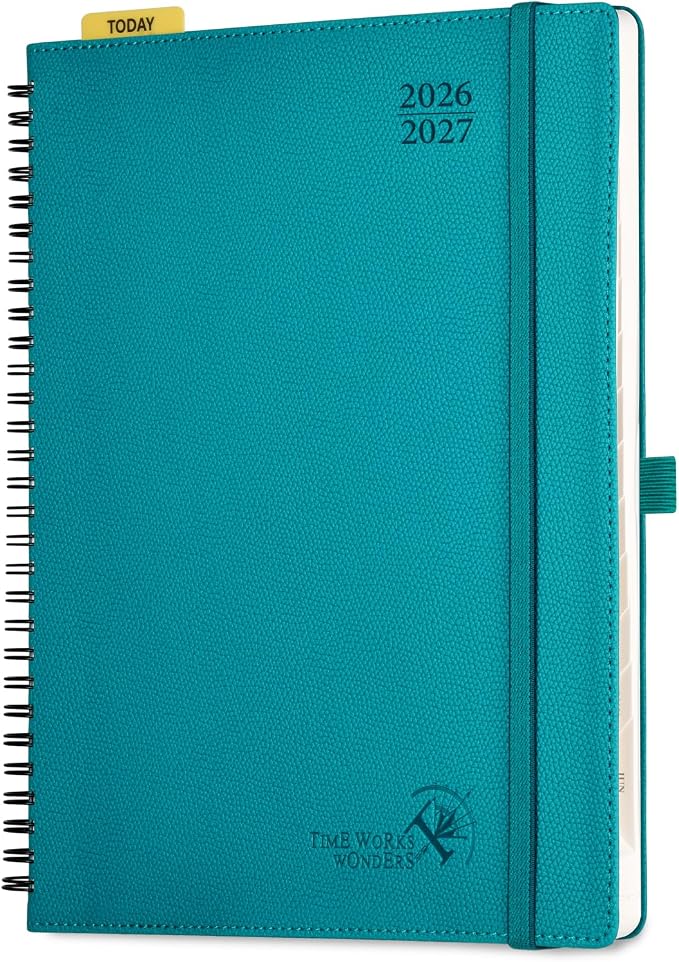 POPRUN 2026-2027 Academic Weekly Planner, Large 8.5" x 10.5" Horizontal Layout by POPRUN