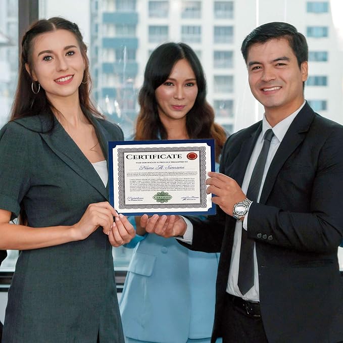 Plain Blue Certificate Holders - Image 6