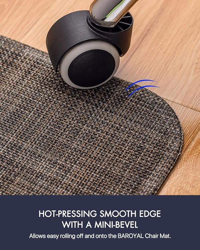 Baroyal Office Chair Mat for Hardwood Floor Under Desk Computer Rolling Chair - Image 6
