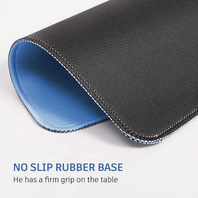 Blue Mouse Pad, 10.2 x 8.2 Inch, 3mm Thick, Ultra-Smooth, Waterproof, Suitable - Image 4