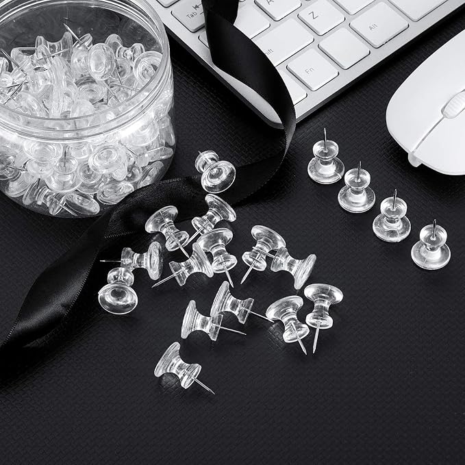 Outus 60 Pcs Giant Push Pins Jumbo Tacks 1/1.8inch Plastic Head - Image 6