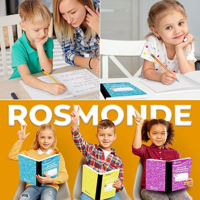 Rosmonde 5 Pack Primary Composition Notebooks, 200 Pages, Grades K-2 Writing - Image 7