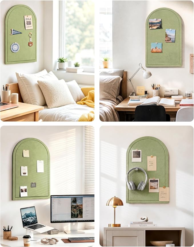 Large Arched Felt Bulletin Board 24"x16", 1/2" Thick Foldable Pin Board - Image 5