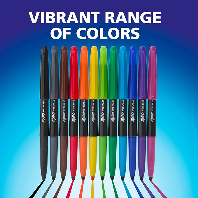 EXPO Wet Erase Markers, Semi-Permanent, Fine Tip, Organizing - Image 6